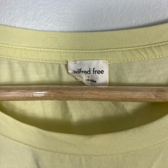 Wilfred green Yellow Women's Crop Top Short sleeve Size large - Picture 2 of 7